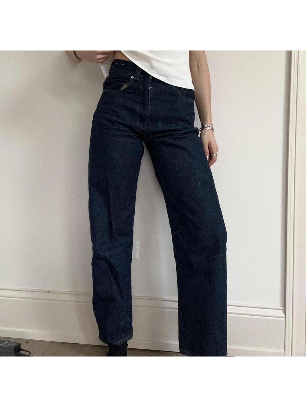 madewell dark wash balloon pants, size 25.